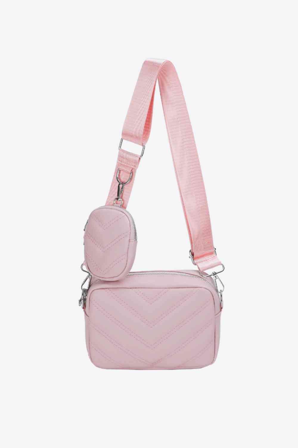 Adored PU Leather Shoulder Bag with Small Purse - Just Enuff Sexy