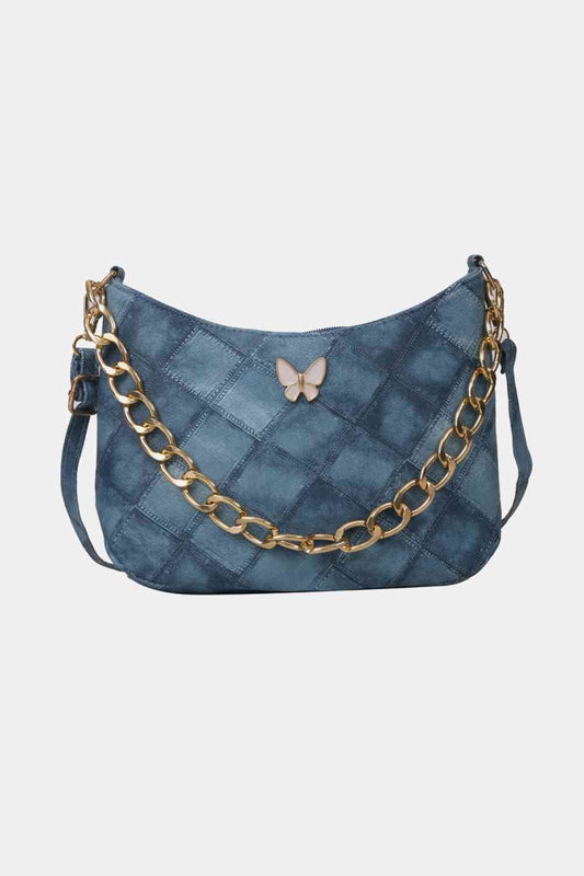 Butterfly Decor PU Leather Shoulder Bag - Just Enuff Sexy
