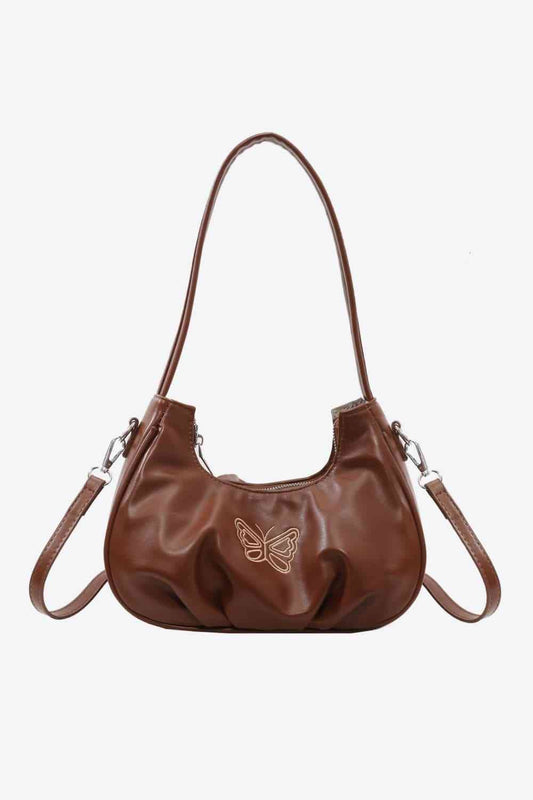 Butterfly Graphic PU Leather Shoulder Bag - Just Enuff Sexy