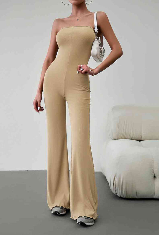 Strapless Lace-Up Jumpsuit - Just Enuff Sexy