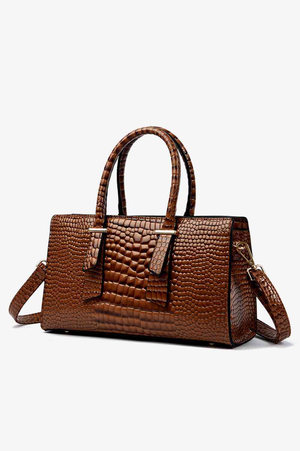 Textured PU Leather Handbag - Just Enuff Sexy