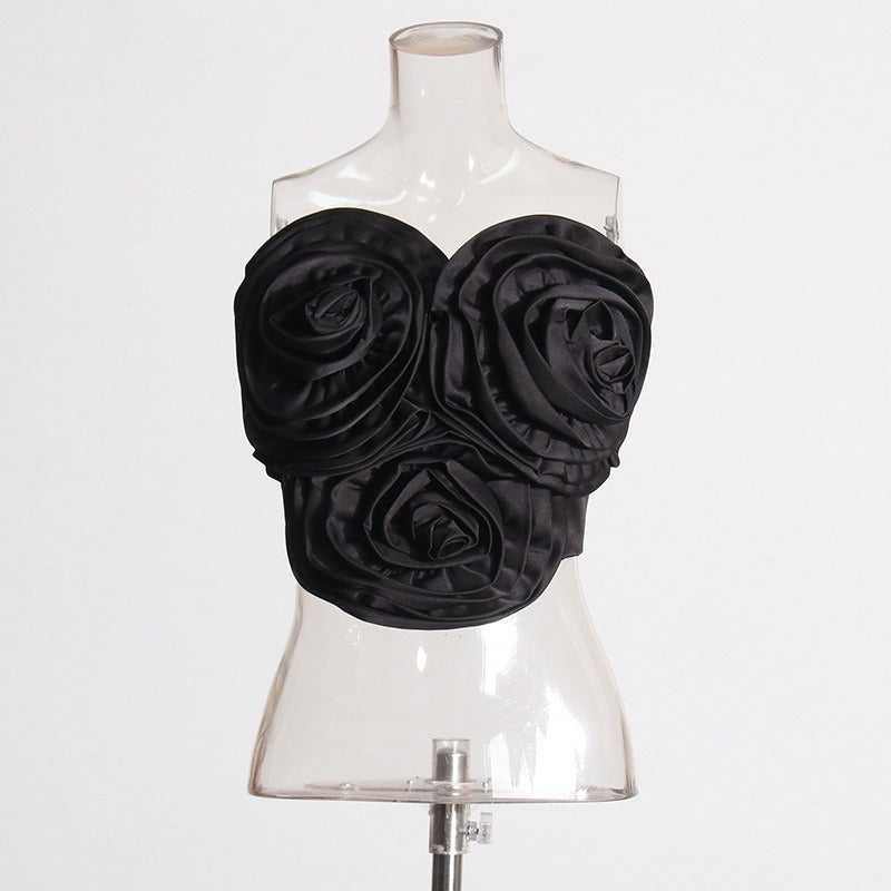 Flower Style Small Strapless Top