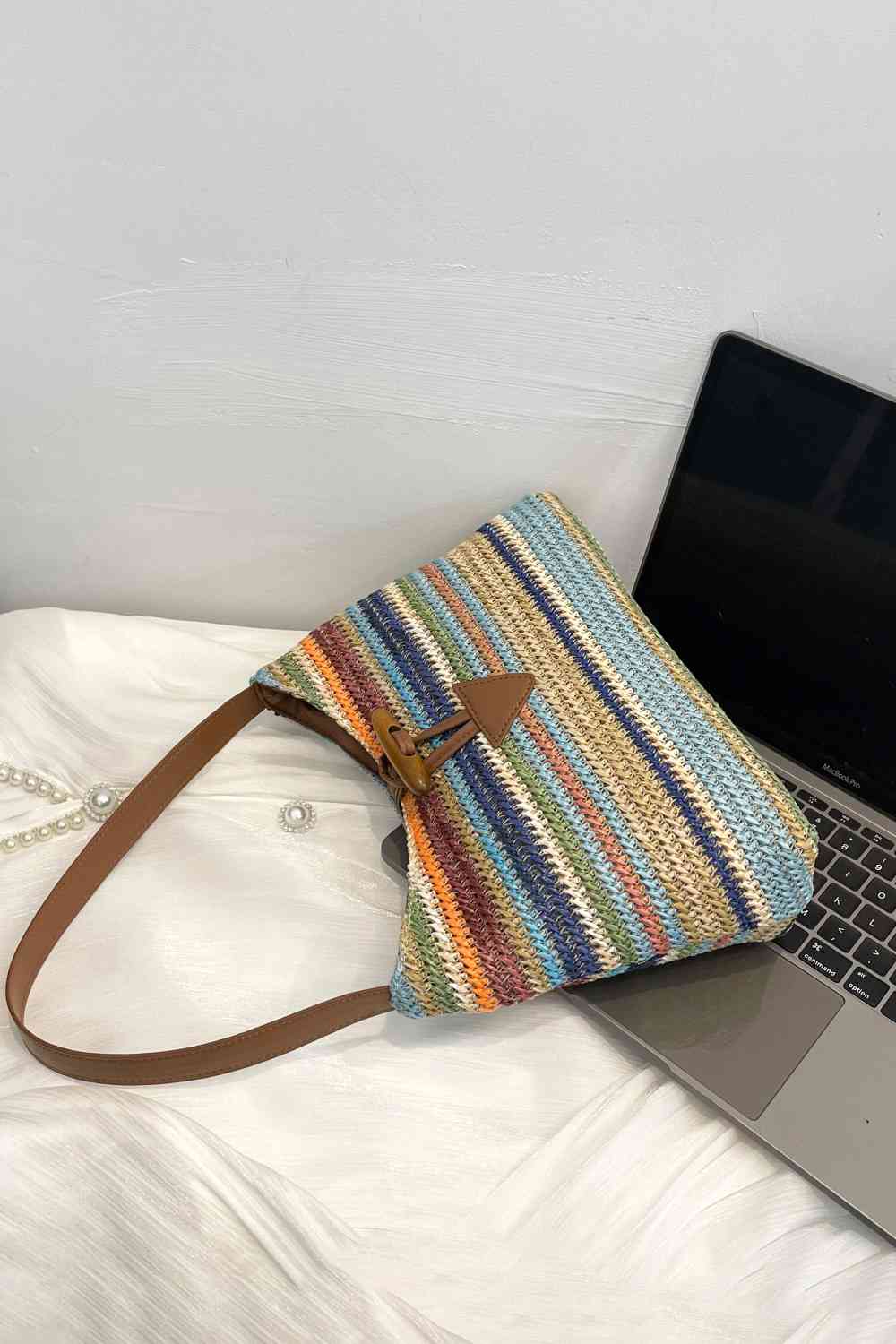 Adored Multicolored Straw Shoulder Bag - Just Enuff Sexy