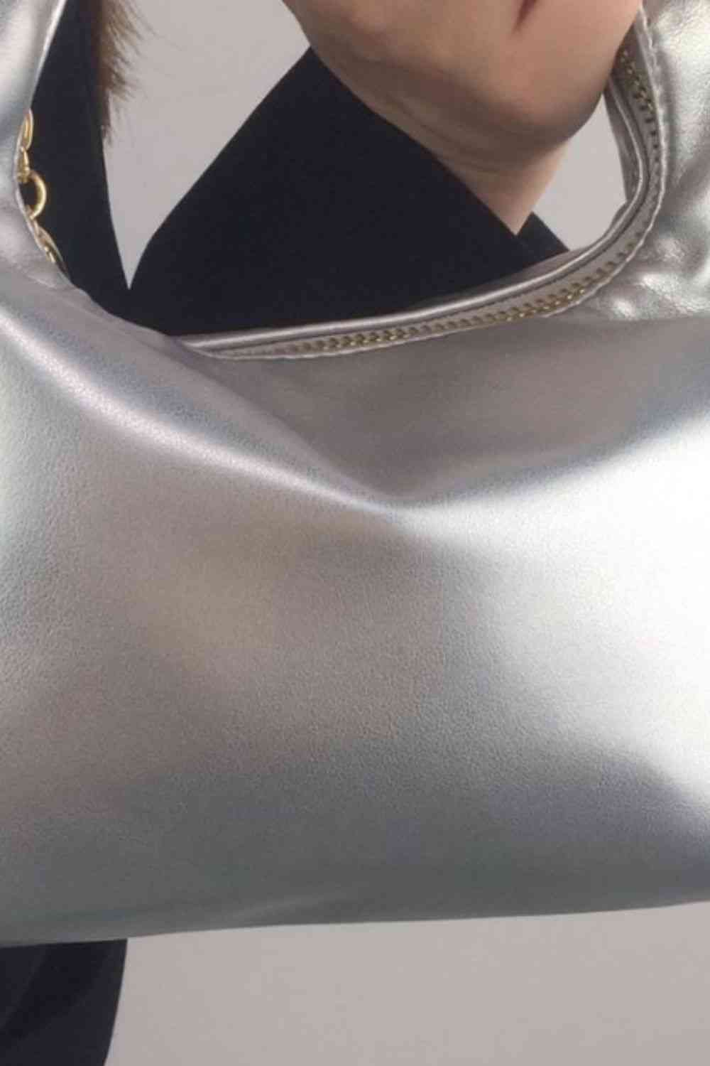 Adored PU Leather Pearl Handbag - Just Enuff Sexy