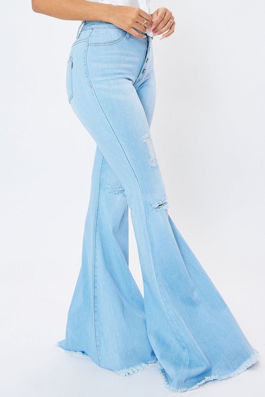 Distressed Flare Jeans - Just Enuff Sexy