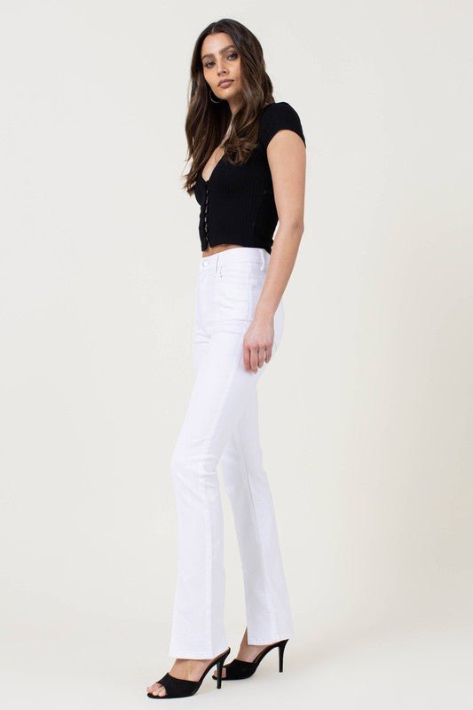 Front Slit Slim Bootcut - Just Enuff Sexy