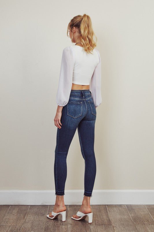 High Rise Ankle Skinny Jeans - Just Enuff Sexy