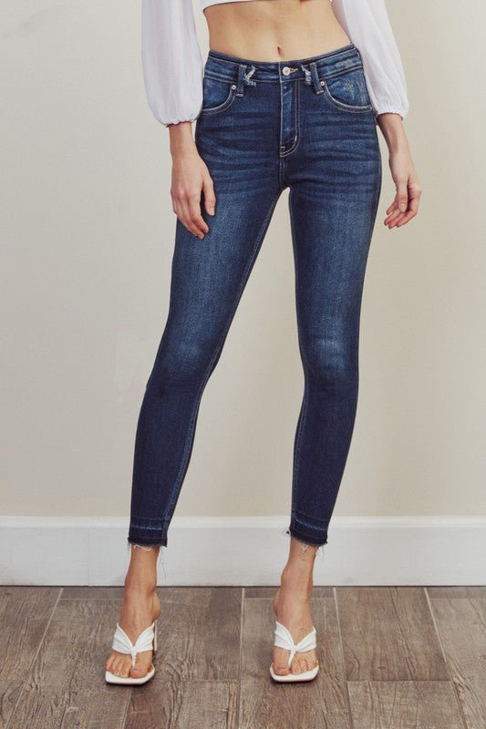 High Rise Ankle Skinny Jeans - Just Enuff Sexy