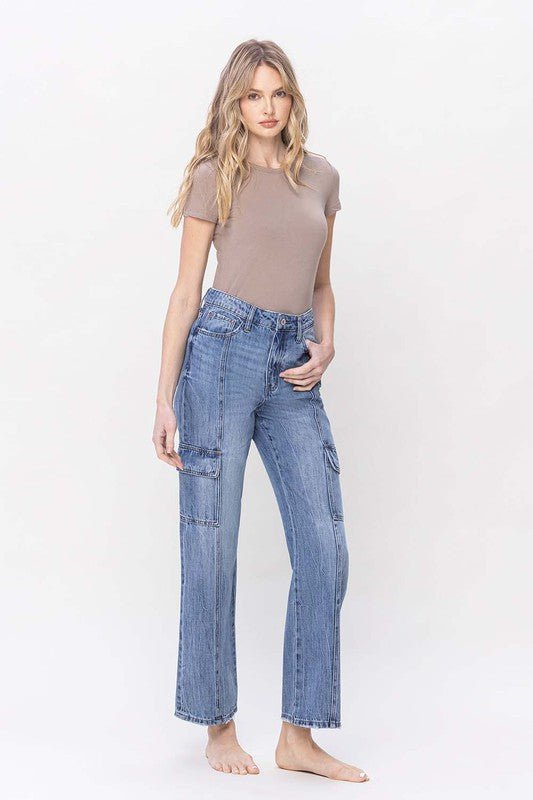 High Rise Dad Cargo Jeans - Just Enuff Sexy