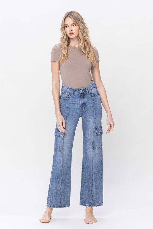 High Rise Dad Cargo Jeans - Just Enuff Sexy