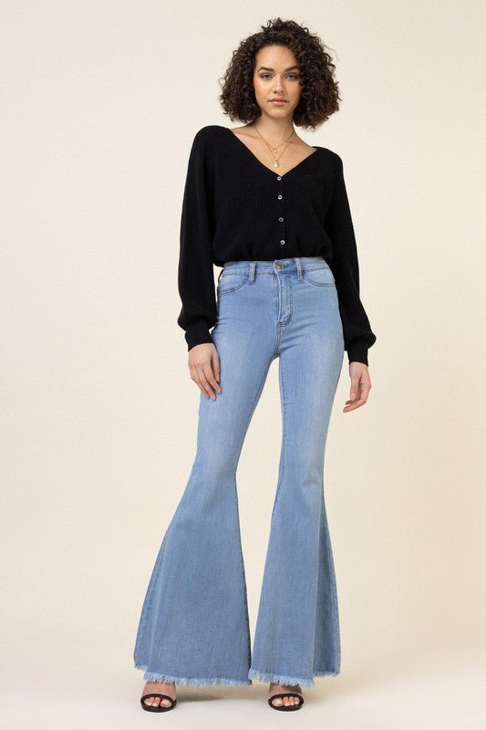 High Waisted Flare Jeans - Just Enuff Sexy