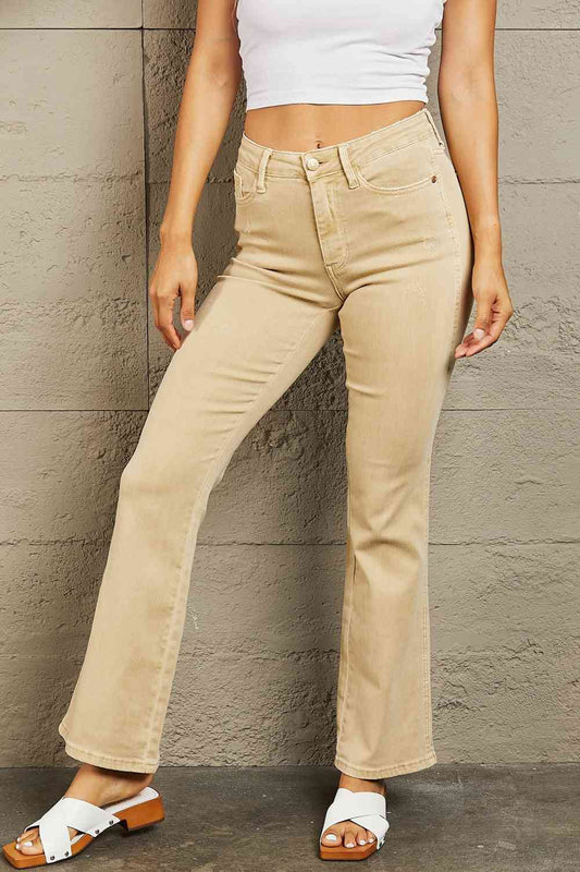 Judy Blue Cailin Full Size Mid Rise Garment Dyed Bootcut Jeans - Just Enuff Sexy