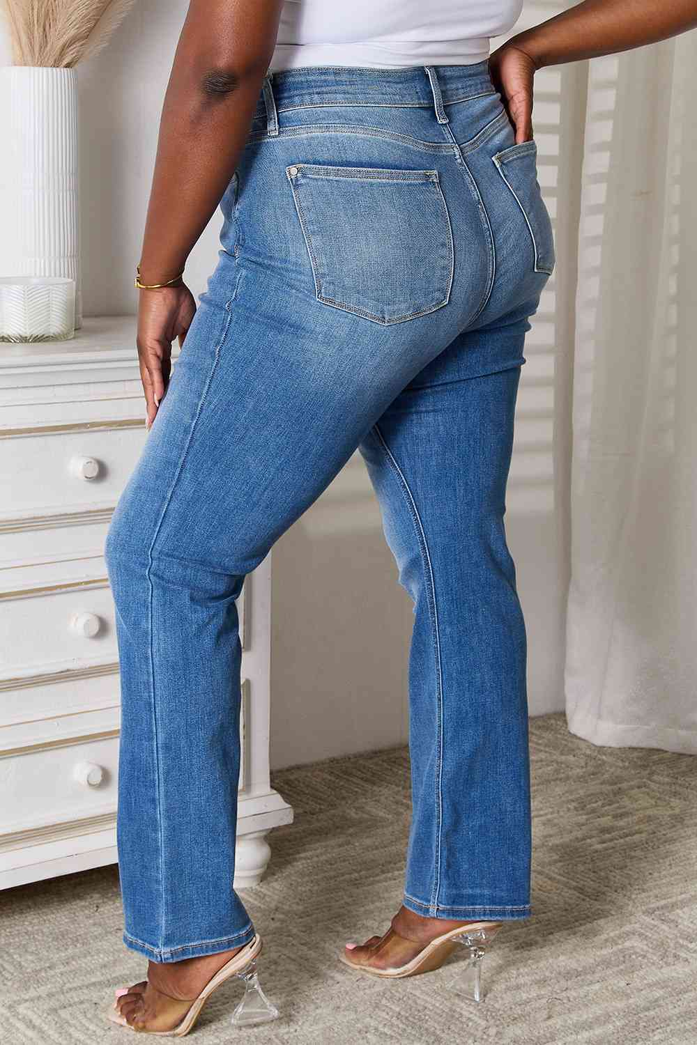 Judy Blue Full Size Bootcut Jeans with Pockets - Just Enuff Sexy