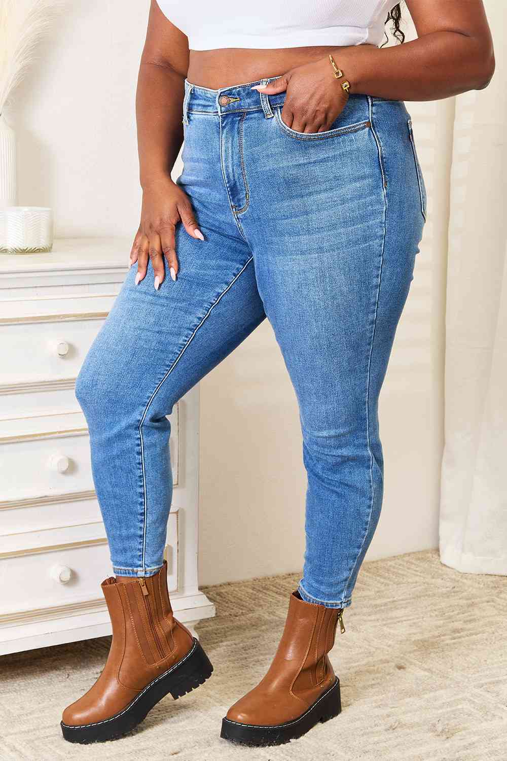 Judy Blue Full Size High Waist Skinny Jeans - Just Enuff Sexy