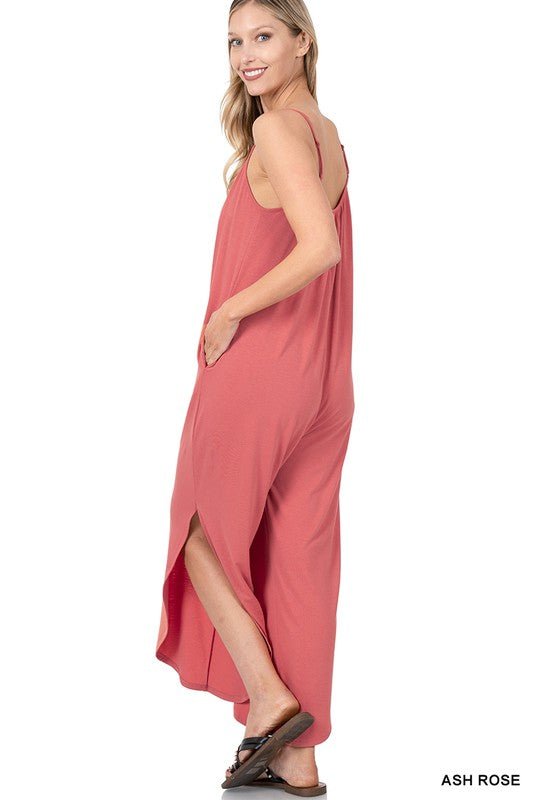 Jumpsuit with Side Slits - Just Enuff Sexy