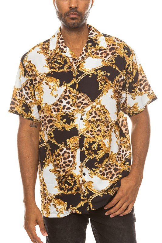 Leopard Cheetah Button Down Shirt - Just Enuff Sexy