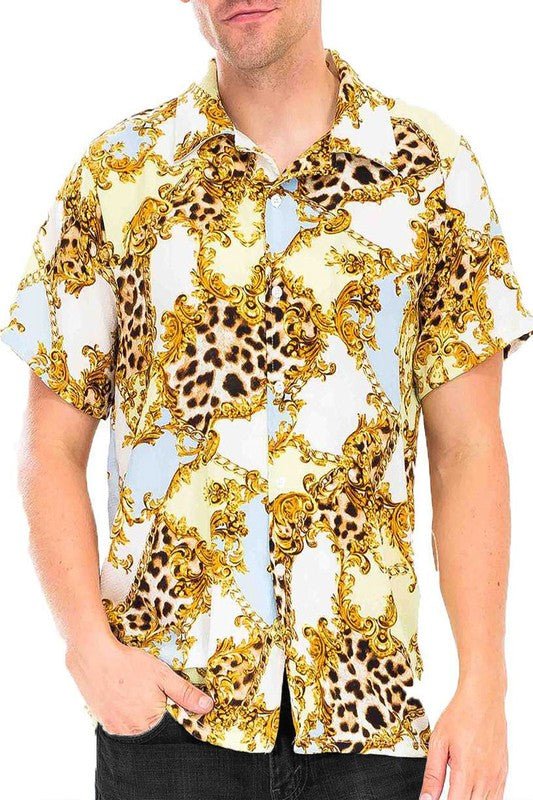 Leopard Cheetah Button Down Shirt - Just Enuff Sexy