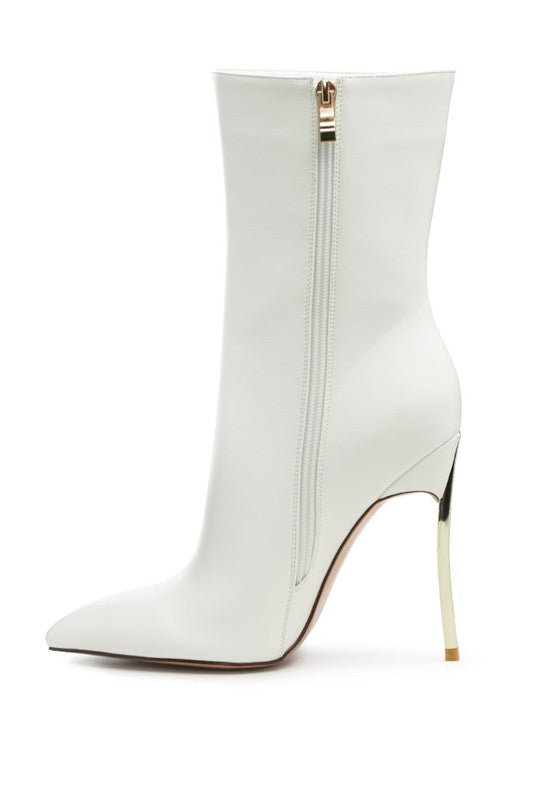 LONDON RAG OVER THE ANKLE STILETTO BOOT - Just Enuff Sexy