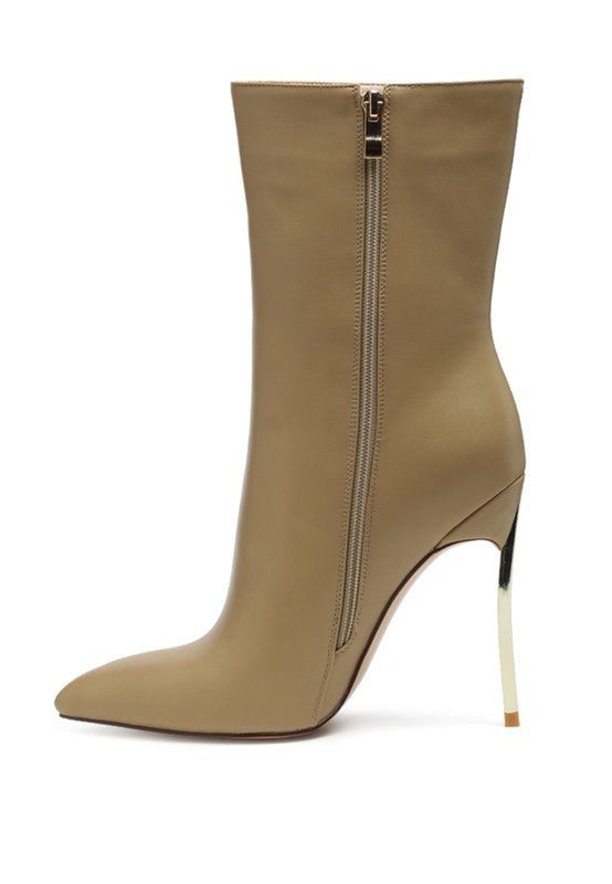 LONDON RAG OVER THE ANKLE STILETTO BOOT - Just Enuff Sexy