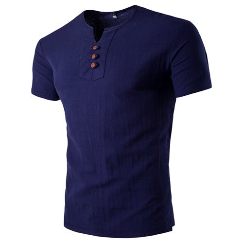 Men's Solid Casual Short Sleeve Shirt - Just Enuff Sexy
