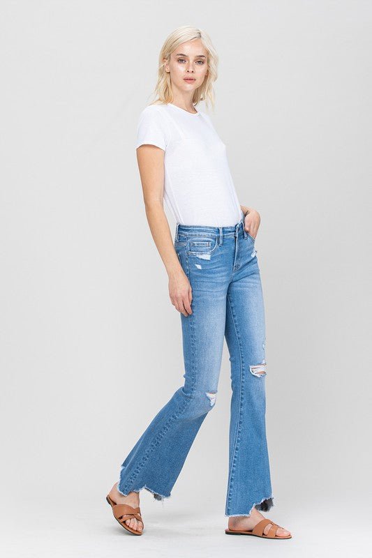 Mid-Rise Flare with Hem Detail - Just Enuff Sexy