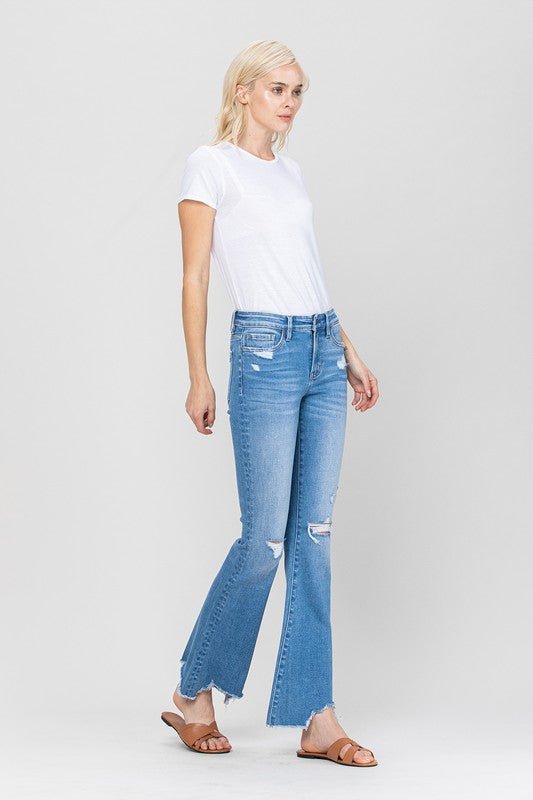 Mid-Rise Flare with Hem Detail - Just Enuff Sexy