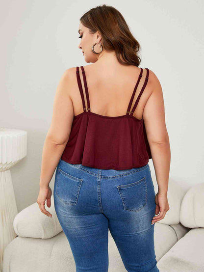 Plus Size Double-Strap Scoop Neck Cami - Just Enuff Sexy