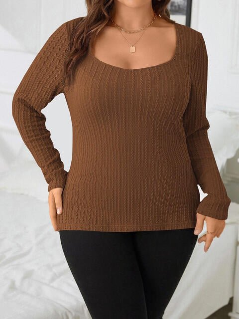 Plus Size Long Sleeve T-Shirt - Just Enuff Sexy