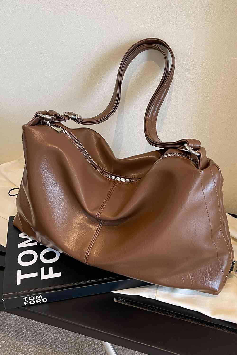 PU Leather Shoulder Bag - Just Enuff Sexy