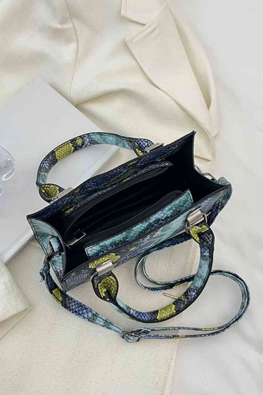 Snakeskin Print PU Leather Handbag - Just Enuff Sexy