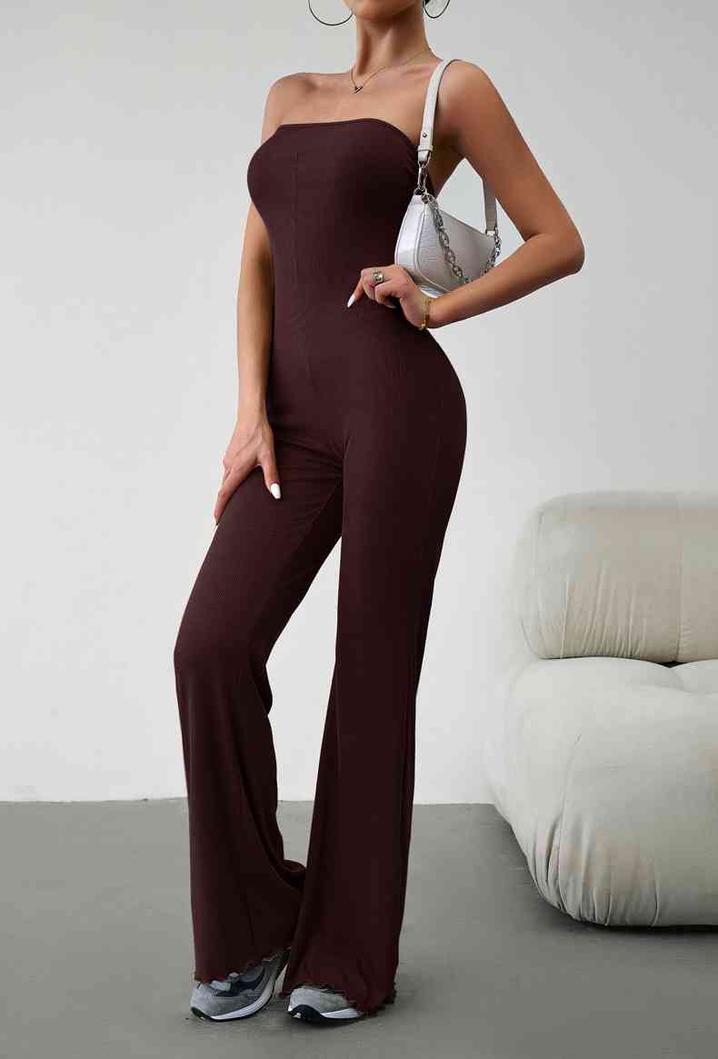 Strapless Lace-Up Jumpsuit - Just Enuff Sexy