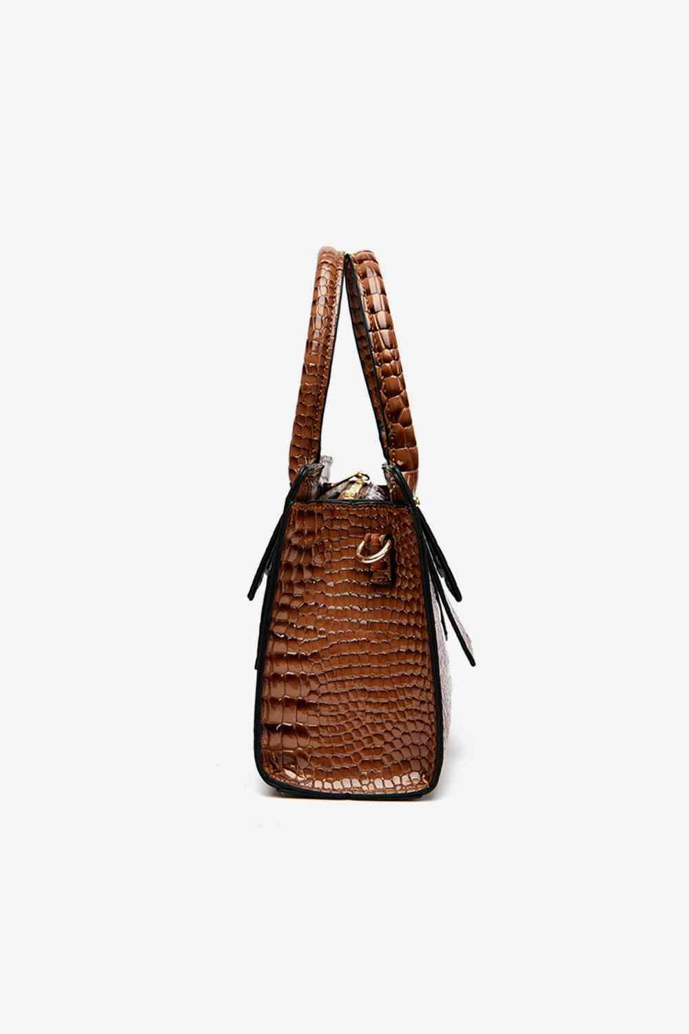 Textured PU Leather Handbag - Just Enuff Sexy
