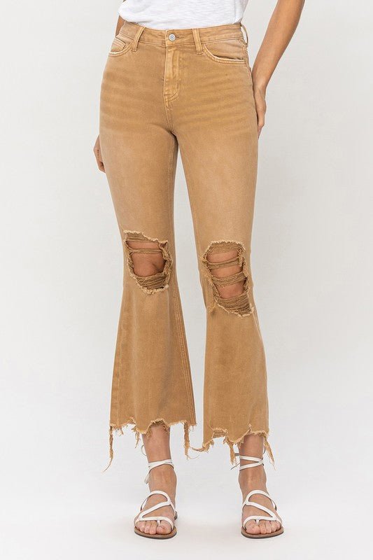 Vintage High Rise Distressed Flare Jeans - Just Enuff Sexy